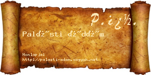 Palásti Ádám névjegykártya